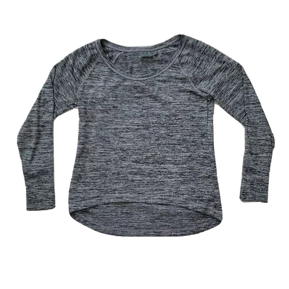 Athleta (Womens Size Medium) Space Gray Long Sleeve Pullover Sweater High Low‎